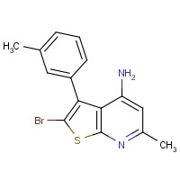 1312594-78-7 2-bromo-6-methyl-3-(3-methylphenyl)thieno[2,3-b]pyridin-4-amine chemical structure