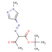 1314388-86-7 tert-butyl 2-[(1-methylpyrazol-4-yl)diazenyl]-3-oxobutanoate chemical structure