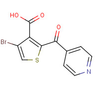 1433203-86-1 4-bromo-2-(pyridine-4-carbonyl)thiophene-3-carboxylic acid chemical structure