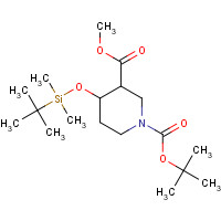 1415793-83-7 1-O-tert-butyl 3-O-methyl 4-[tert-butyl(dimethyl)silyl]oxypiperidine-1,3-dicarboxylate chemical structure