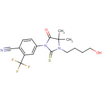 155180-53-3 4-[3-(4-hydroxybutyl)-4,4-dimethyl-5-oxo-2-sulfanylideneimidazolidin-1-yl]-2-(trifluoromethyl)benzonitrile chemical structure