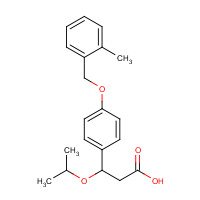 1202575-70-9 3-[4-[(2-methylphenyl)methoxy]phenyl]-3-propan-2-yloxypropanoic acid chemical structure