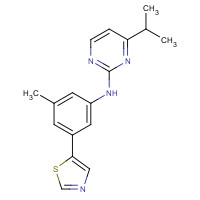 1312535-61-7 N-[3-methyl-5-(1,3-thiazol-5-yl)phenyl]-4-propan-2-ylpyrimidin-2-amine chemical structure