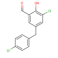 91512-23-1 3-chloro-5-[(4-chlorophenyl)methyl]-2-hydroxybenzaldehyde chemical structure
