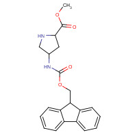 185304-44-3 methyl 4-(9H-fluoren-9-ylmethoxycarbonylamino)pyrrolidine-2-carboxylate chemical structure