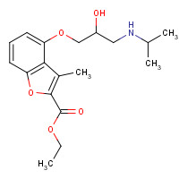279231-65-1 ethyl 4-[2-hydroxy-3-(propan-2-ylamino)propoxy]-3-methyl-1-benzofuran-2-carboxylate chemical structure