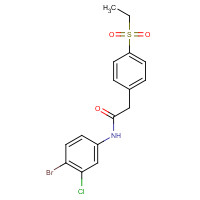 1426804-58-1 N-(4-bromo-3-chlorophenyl)-2-(4-ethylsulfonylphenyl)acetamide chemical structure