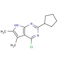 251947-13-4 4-chloro-2-cyclopentyl-5,6-dimethyl-7H-pyrrolo[2,3-d]pyrimidine chemical structure