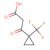 1000525-62-1 3-oxo-3-[1-(trifluoromethyl)cyclopropyl]propanoic acid chemical structure
