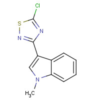 125817-99-4 5-chloro-3-(1-methylindol-3-yl)-1,2,4-thiadiazole chemical structure