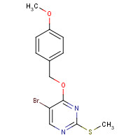 1343461-04-0 5-bromo-4-[(4-methoxyphenyl)methoxy]-2-methylsulfanylpyrimidine chemical structure