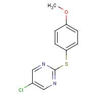 69033-89-2 5-chloro-2-(4-methoxyphenyl)sulfanylpyrimidine chemical structure