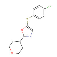 1338918-33-4 5-(4-chlorophenyl)sulfanyl-2-(oxan-4-yl)-1,3-oxazole chemical structure