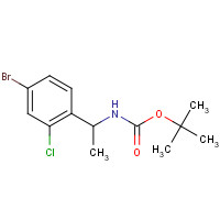 1002310-01-1 tert-butyl N-[1-(4-bromo-2-chlorophenyl)ethyl]carbamate chemical structure
