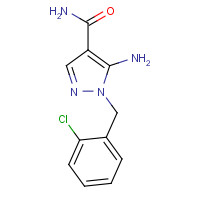 106898-48-0 5-amino-1-[(2-chlorophenyl)methyl]pyrazole-4-carboxamide chemical structure