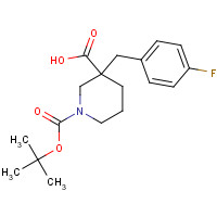 887344-22-1 3-[(4-fluorophenyl)methyl]-1-[(2-methylpropan-2-yl)oxycarbonyl]piperidine-3-carboxylic acid chemical structure