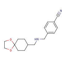 166398-42-1 4-[(1,4-dioxaspiro[4.5]decan-8-ylmethylamino)methyl]benzonitrile chemical structure