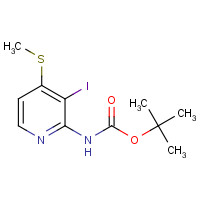 1211504-19-6 tert-butyl N-(3-iodo-4-methylsulfanylpyridin-2-yl)carbamate chemical structure
