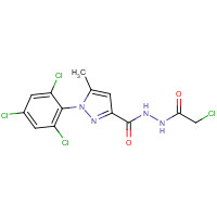 261510-96-7 N'-(2-chloroacetyl)-5-methyl-1-(2,4,6-trichlorophenyl)pyrazole-3-carbohydrazide chemical structure