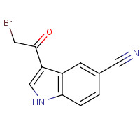 17380-46-0 3-(2-bromoacetyl)-1H-indole-5-carbonitrile chemical structure