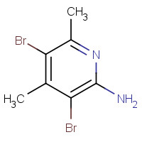 5407-86-3 3,5-dibromo-4,6-dimethylpyridin-2-amine chemical structure