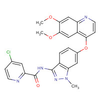862178-95-8 4-chloro-N-[6-(6,7-dimethoxyquinolin-4-yl)oxy-1-methylindazol-3-yl]pyridine-2-carboxamide chemical structure