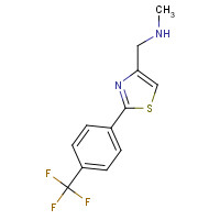 857284-26-5 N-methyl-1-[2-[4-(trifluoromethyl)phenyl]-1,3-thiazol-4-yl]methanamine chemical structure