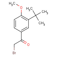 30095-49-9 2-bromo-1-(3-tert-butyl-4-methoxyphenyl)ethanone chemical structure