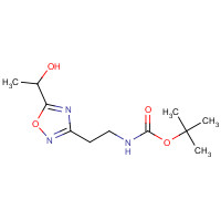 1244059-34-4 tert-butyl N-[2-[5-(1-hydroxyethyl)-1,2,4-oxadiazol-3-yl]ethyl]carbamate chemical structure