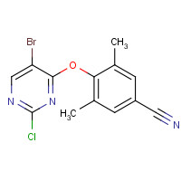 1039021-95-8 4-(5-bromo-2-chloropyrimidin-4-yl)oxy-3,5-dimethylbenzonitrile chemical structure