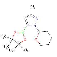 1486485-62-4 3-methyl-1-(oxan-2-yl)-5-(4,4,5,5-tetramethyl-1,3,2-dioxaborolan-2-yl)pyrazole chemical structure