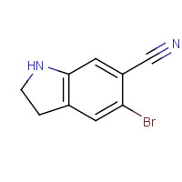 1467060-12-3 5-bromo-2,3-dihydro-1H-indole-6-carbonitrile chemical structure