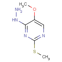 89488-88-0 (5-methoxy-2-methylsulfanylpyrimidin-4-yl)hydrazine chemical structure