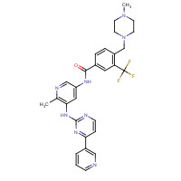 895519-90-1 4-[(4-methylpiperazin-1-yl)methyl]-N-[6-methyl-5-[(4-pyridin-3-ylpyrimidin-2-yl)amino]pyridin-3-yl]-3-(trifluoromethyl)benzamide chemical structure
