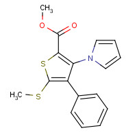 947598-69-8 methyl 5-methylsulfanyl-4-phenyl-3-pyrrol-1-ylthiophene-2-carboxylate chemical structure