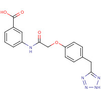 649774-22-1 3-[[2-[4-(2H-tetrazol-5-ylmethyl)phenoxy]acetyl]amino]benzoic acid chemical structure