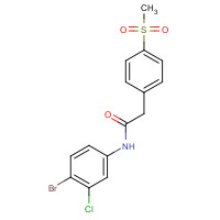 1426805-57-3 N-(4-bromo-3-chlorophenyl)-2-(4-methylsulfonylphenyl)acetamide chemical structure