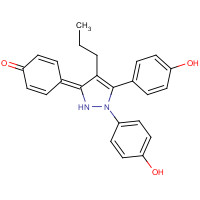 263717-53-9 4-[2,3-bis(4-hydroxyphenyl)-4-propyl-1H-pyrazol-5-ylidene]cyclohexa-2,5-dien-1-one chemical structure