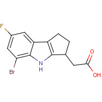 393509-23-4 2-(5-bromo-7-fluoro-1,2,3,4-tetrahydrocyclopenta[b]indol-3-yl)acetic acid chemical structure