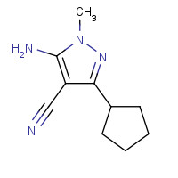 1017689-87-0 5-amino-3-cyclopentyl-1-methylpyrazole-4-carbonitrile chemical structure