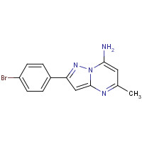 700847-39-8 2-(4-bromophenyl)-5-methylpyrazolo[1,5-a]pyrimidin-7-amine chemical structure