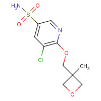 1257048-66-0 5-chloro-6-[(3-methyloxetan-3-yl)methoxy]pyridine-3-sulfonamide chemical structure