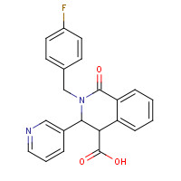 281206-13-1 2-[(4-fluorophenyl)methyl]-1-oxo-3-pyridin-3-yl-3,4-dihydroisoquinoline-4-carboxylic acid chemical structure