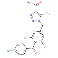 99519-84-3 5-amino-1-[[3,5-dichloro-4-(4-chlorobenzoyl)phenyl]methyl]triazole-4-carboxamide chemical structure