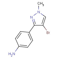 175276-41-2 4-(4-bromo-1-methylpyrazol-3-yl)aniline chemical structure