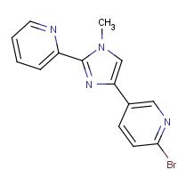 1201802-66-5 2-bromo-5-(1-methyl-2-pyridin-2-ylimidazol-4-yl)pyridine chemical structure