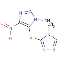 177653-76-8 4-methyl-3-(3-methyl-5-nitroimidazol-4-yl)sulfanyl-1,2,4-triazole chemical structure