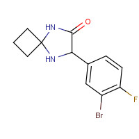 1272755-88-0 6-(3-bromo-4-fluorophenyl)-5,8-diazaspiro[3.4]octan-7-one chemical structure