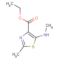 128242-99-9 ethyl 2-methyl-5-(methylamino)-1,3-thiazole-4-carboxylate chemical structure