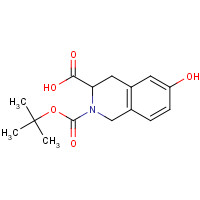 845552-56-9 6-hydroxy-2-[(2-methylpropan-2-yl)oxycarbonyl]-3,4-dihydro-1H-isoquinoline-3-carboxylic acid chemical structure